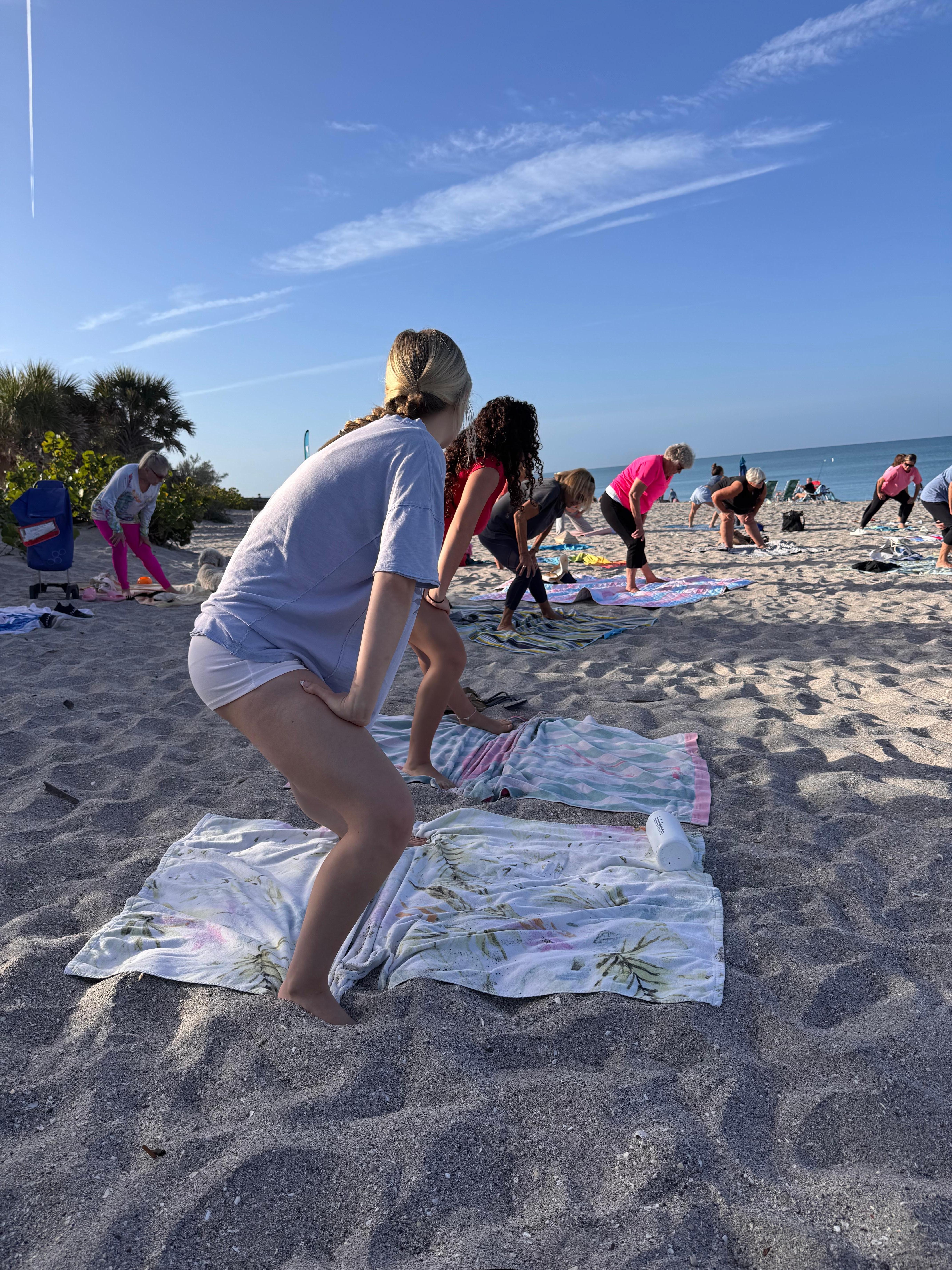 Beach yoga