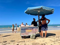 One of many beach carts. They call it helado (ice cream) but I’ll call it wooder ice (IYKYK)