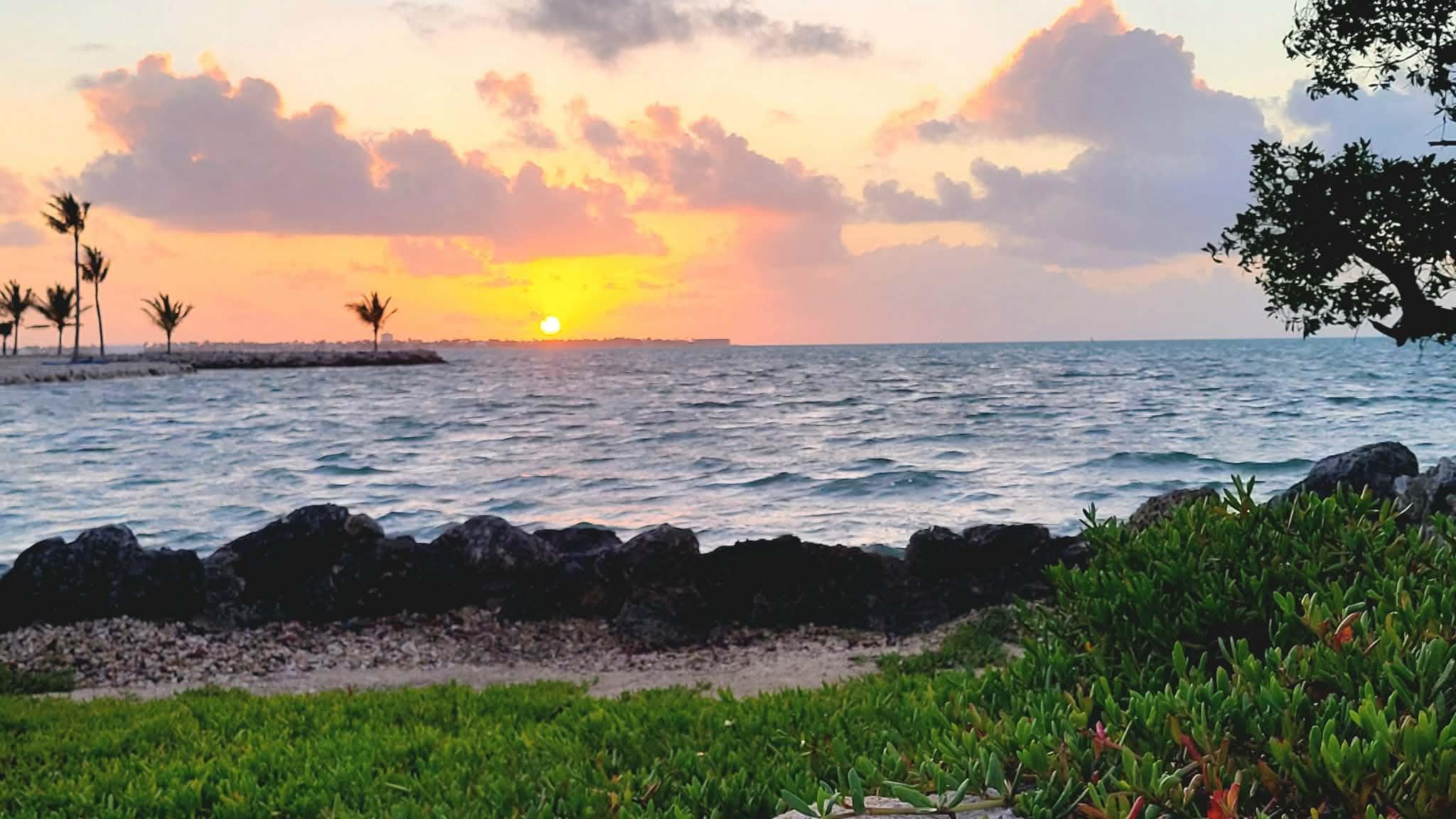 Sunrise was beautiful. 