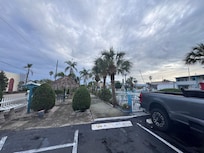 A sitting area and shuffleboard area