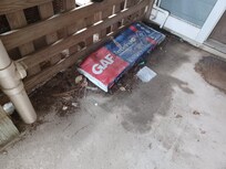 Trash that greeted us