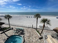 View from the balcony. The hot tub was large, clean and well maintained.