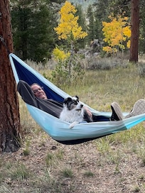 Hammock included on the property. Very comfy.