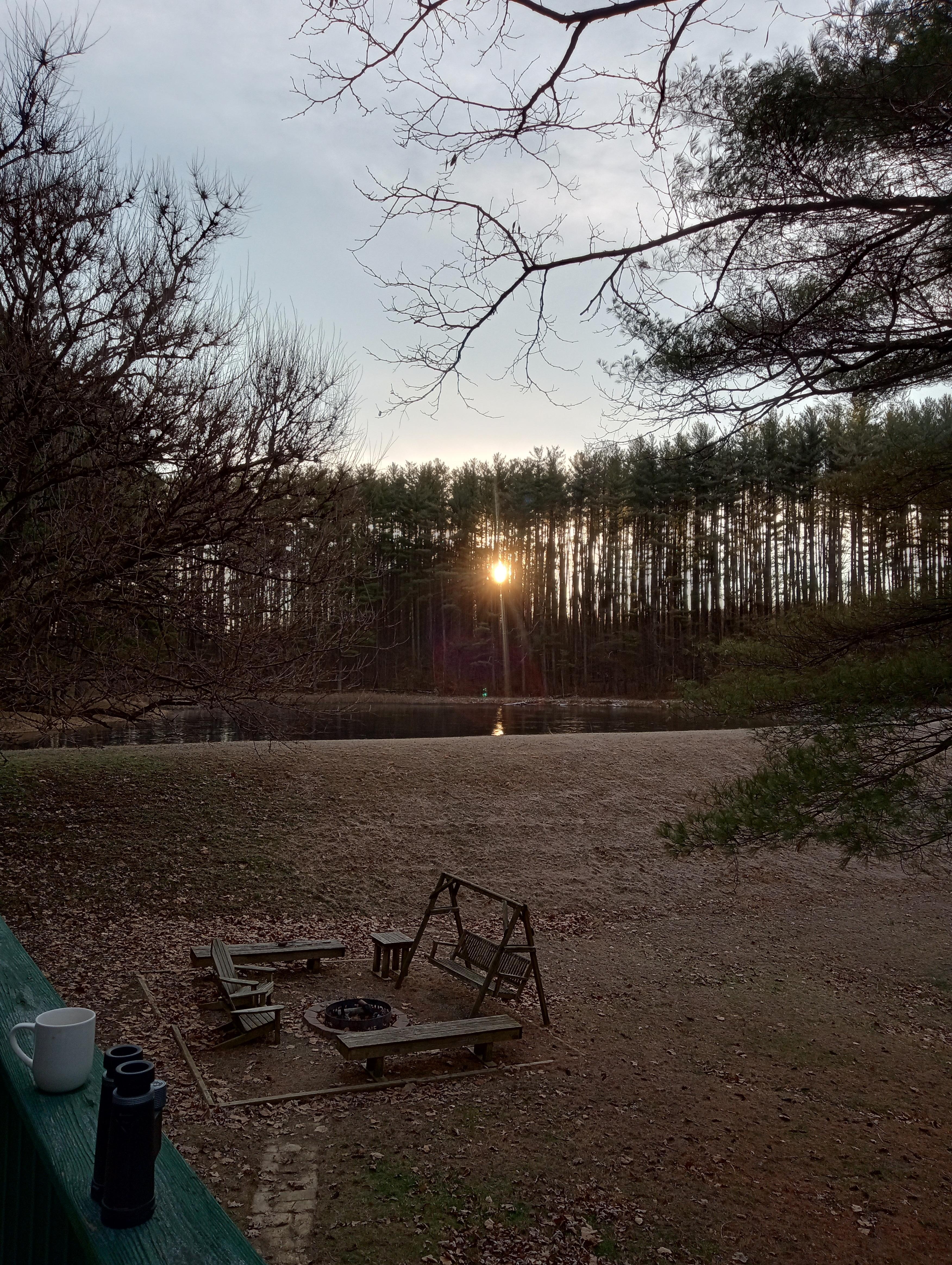 Sunrise over Sand Run Lake