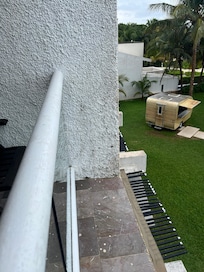 Patio covered in mold