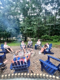 S’mores outside after brief rain storm