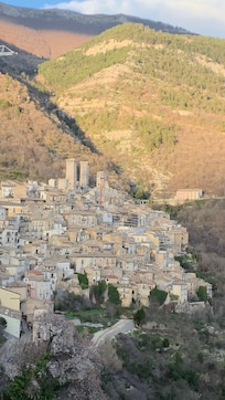 View of the town of Pacentro.