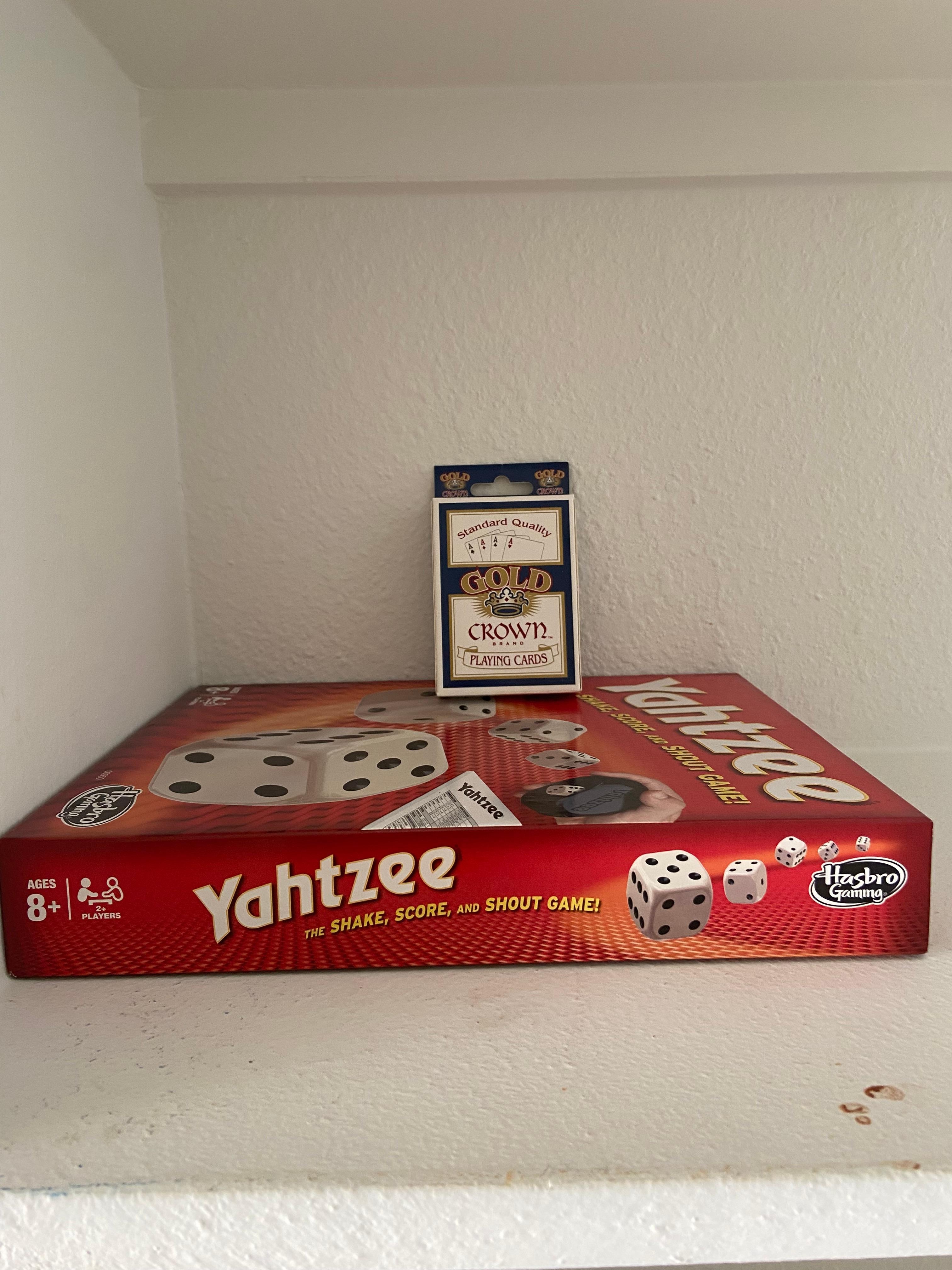 Played cards and Yahtzee with the family 