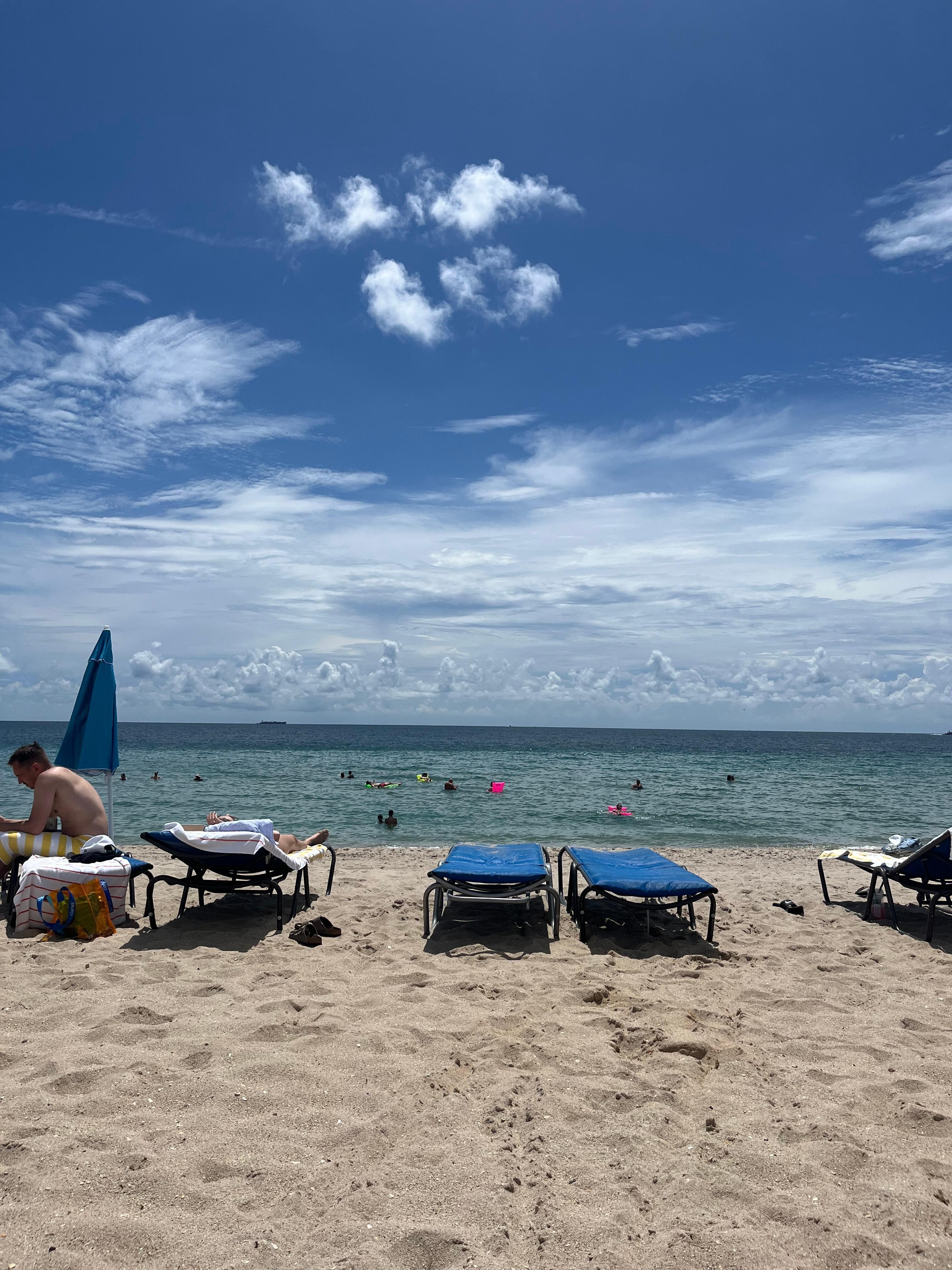 Private beach area