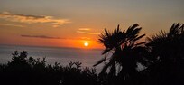Sonnenuntergang von der Terrasse