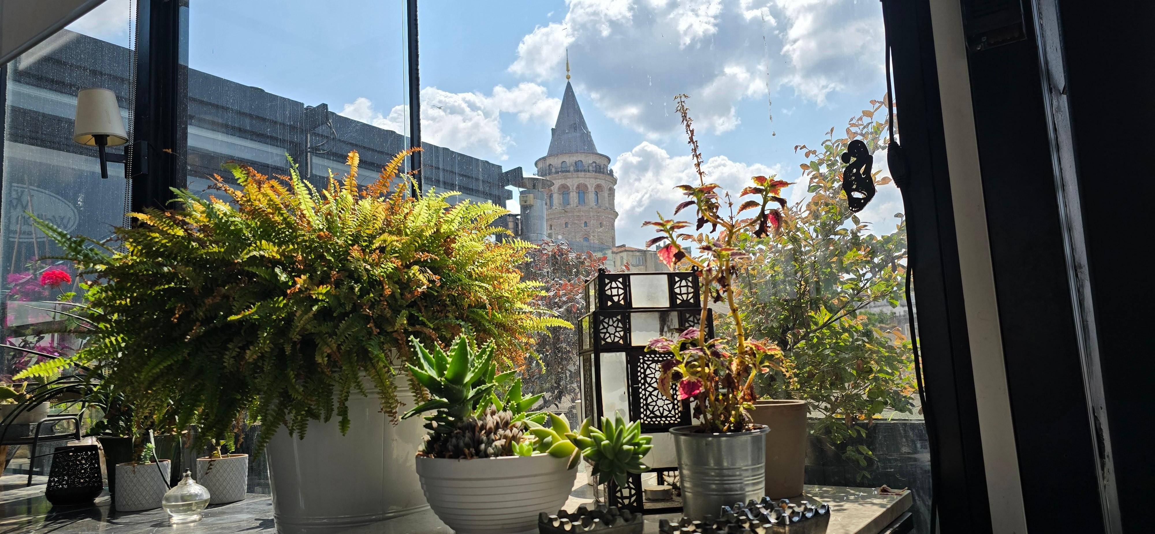 View from hotel rooftop bar and restaurant of Galata