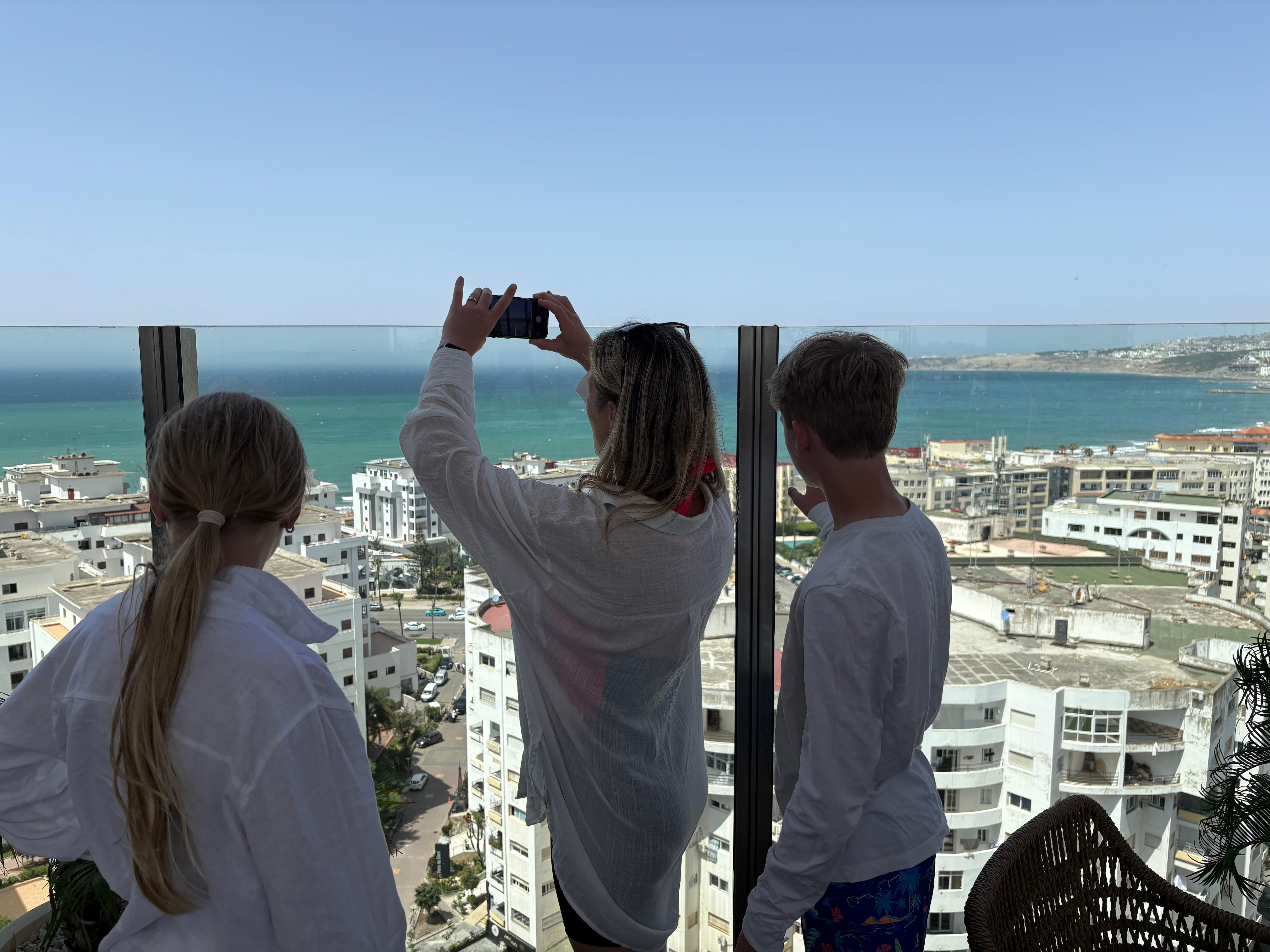 View from rooftop pool area