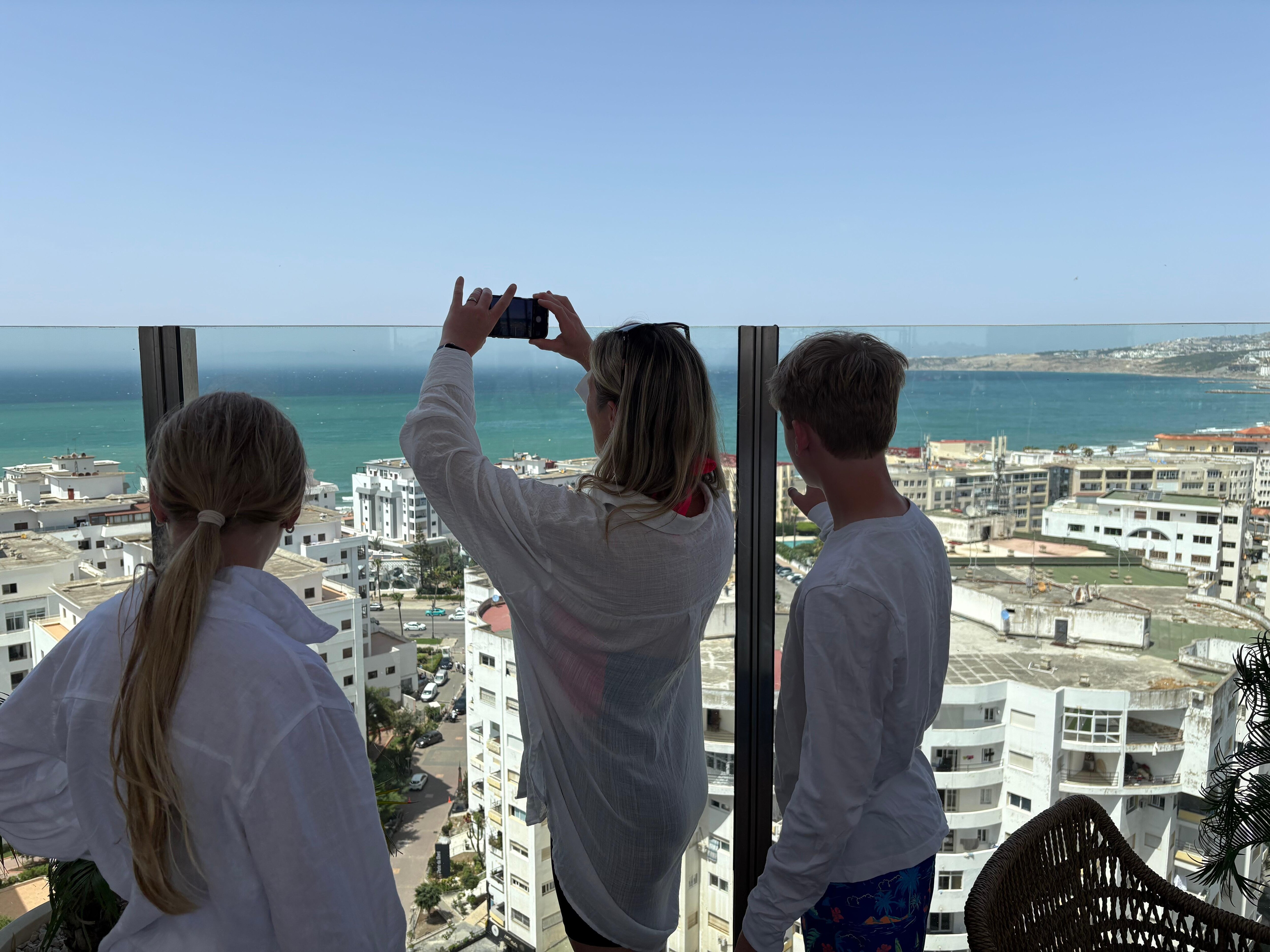 View from rooftop pool area