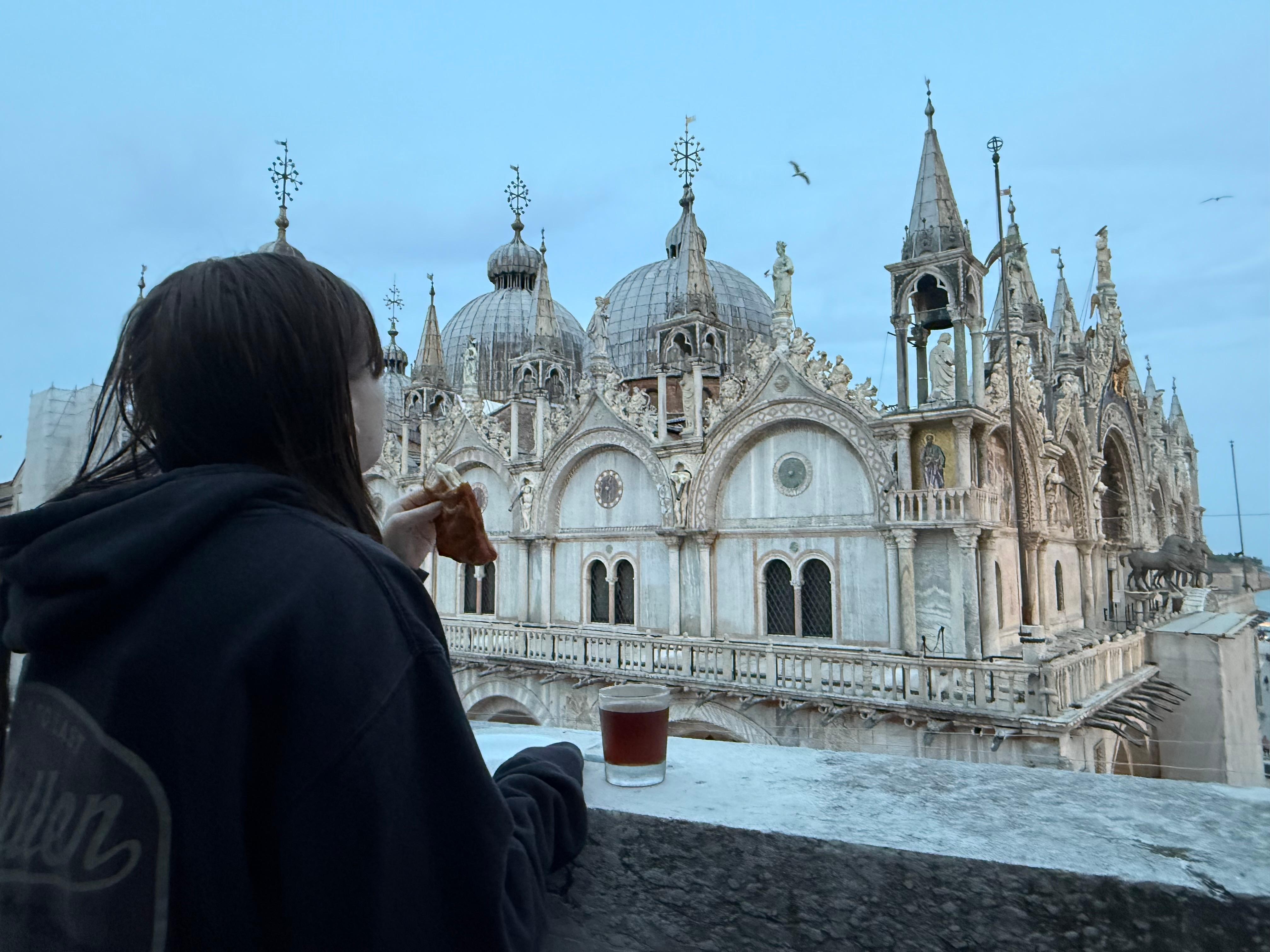 Daytime view from the balcony. 