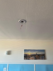 No smoke detector. New ones had not been installed yet.