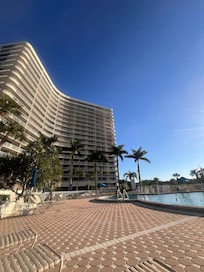 Hanging by the pool.