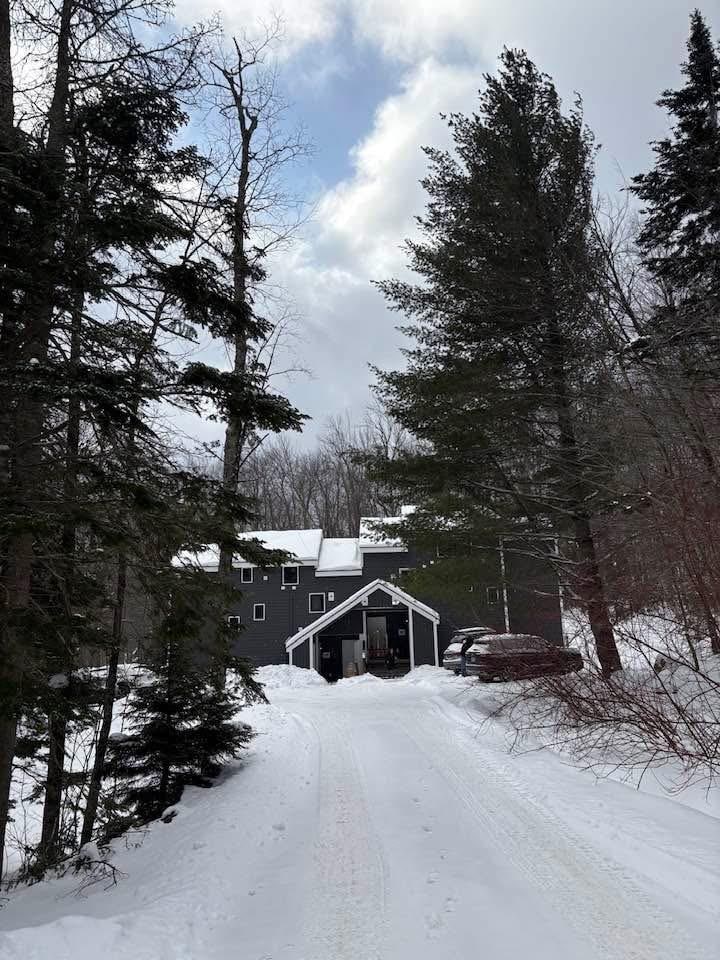 Entering the driveway 