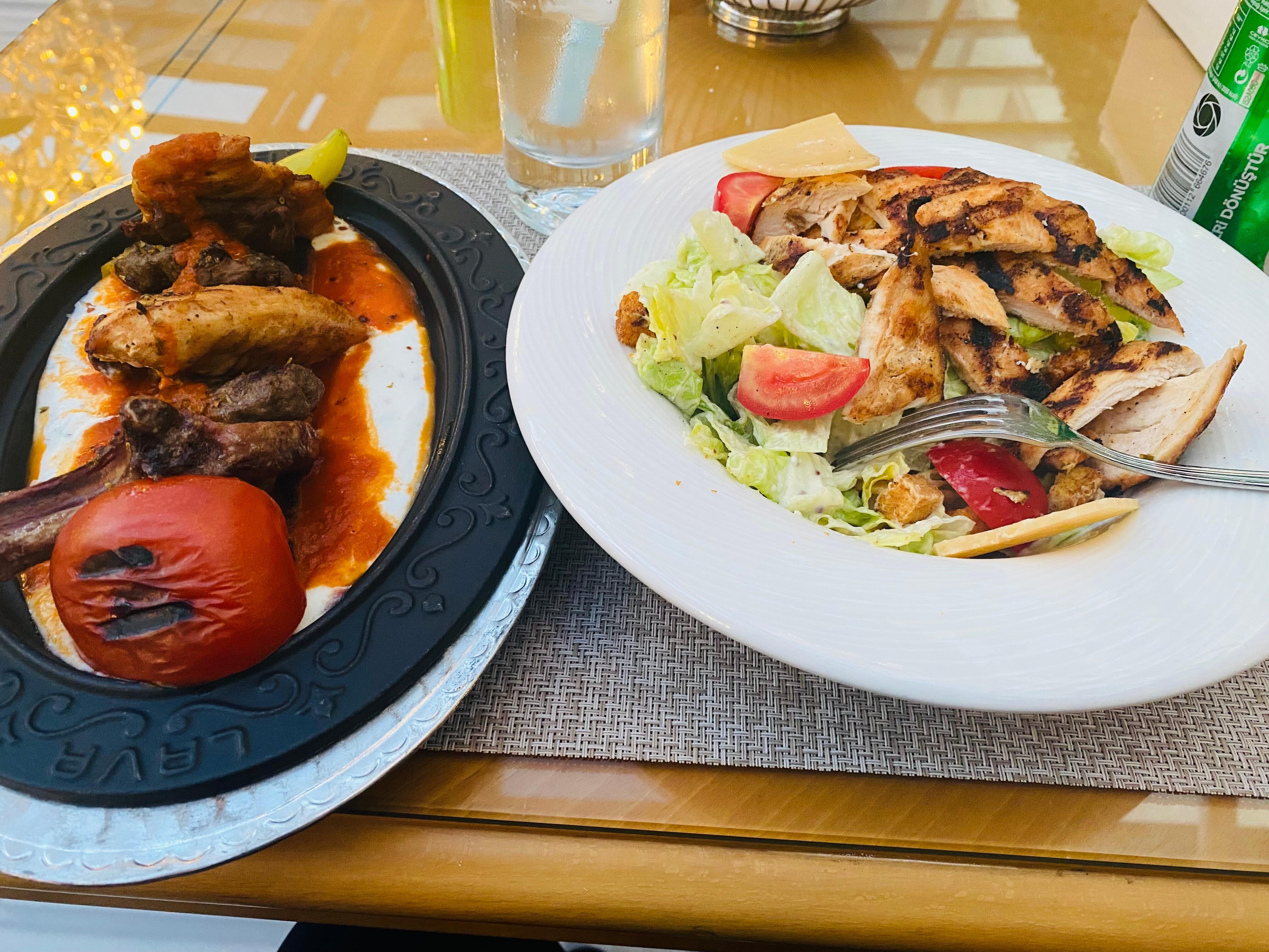 Caesar salad chicken 
Kabob 