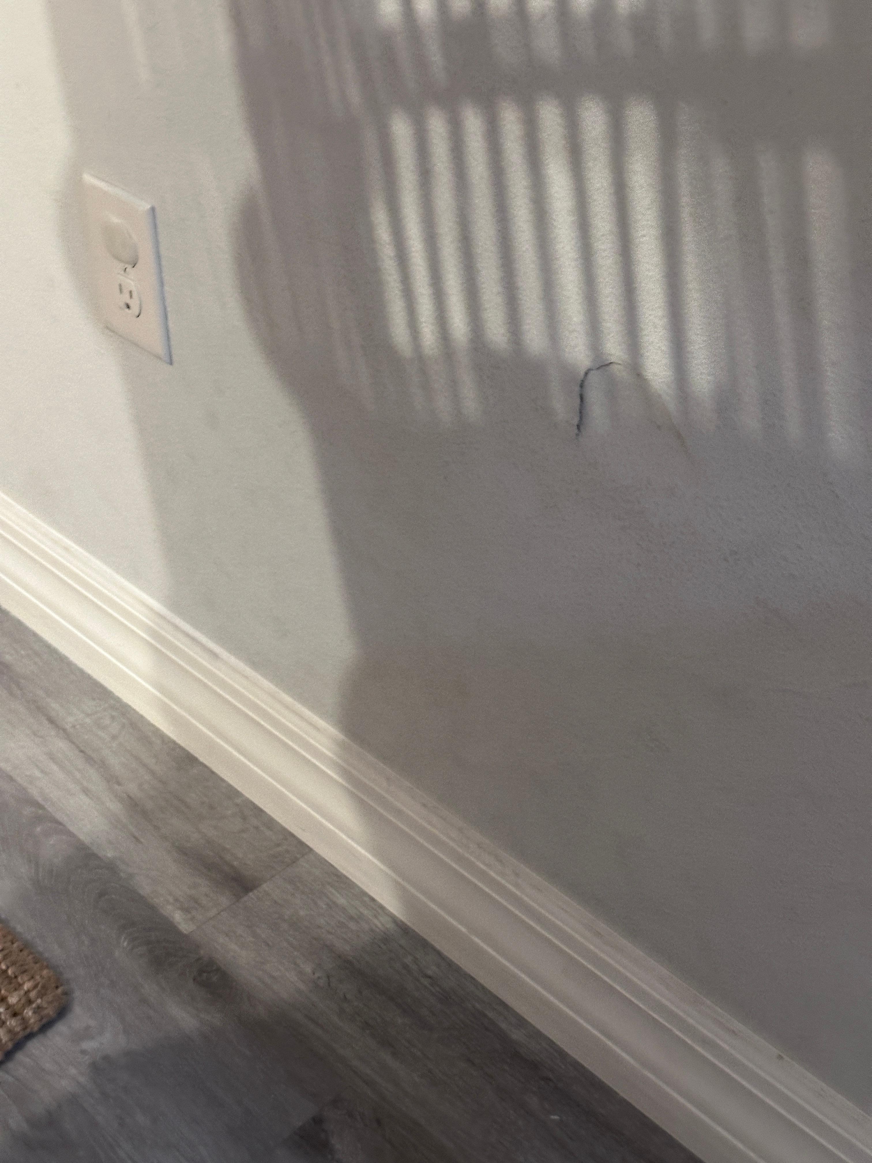 Damage to drywall in a few areas around the house 