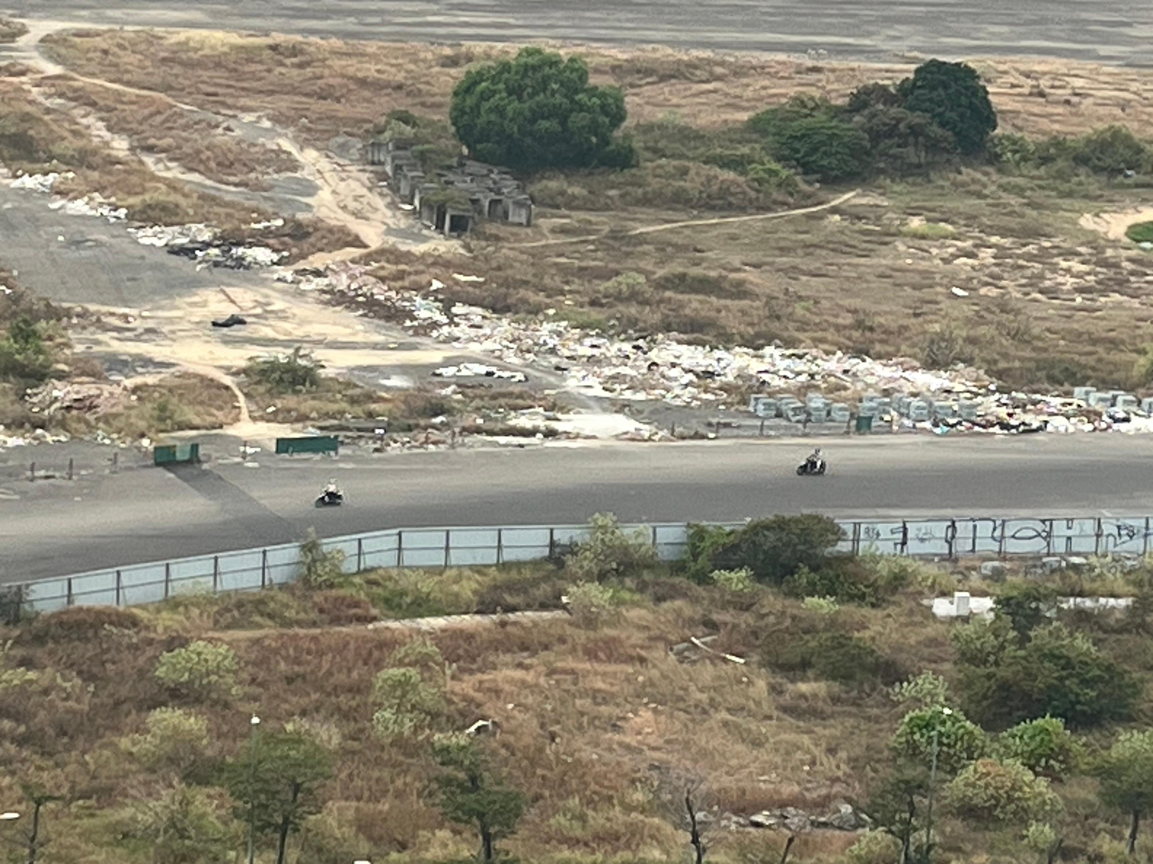 View of “gardens “ actually partly rubbish dump