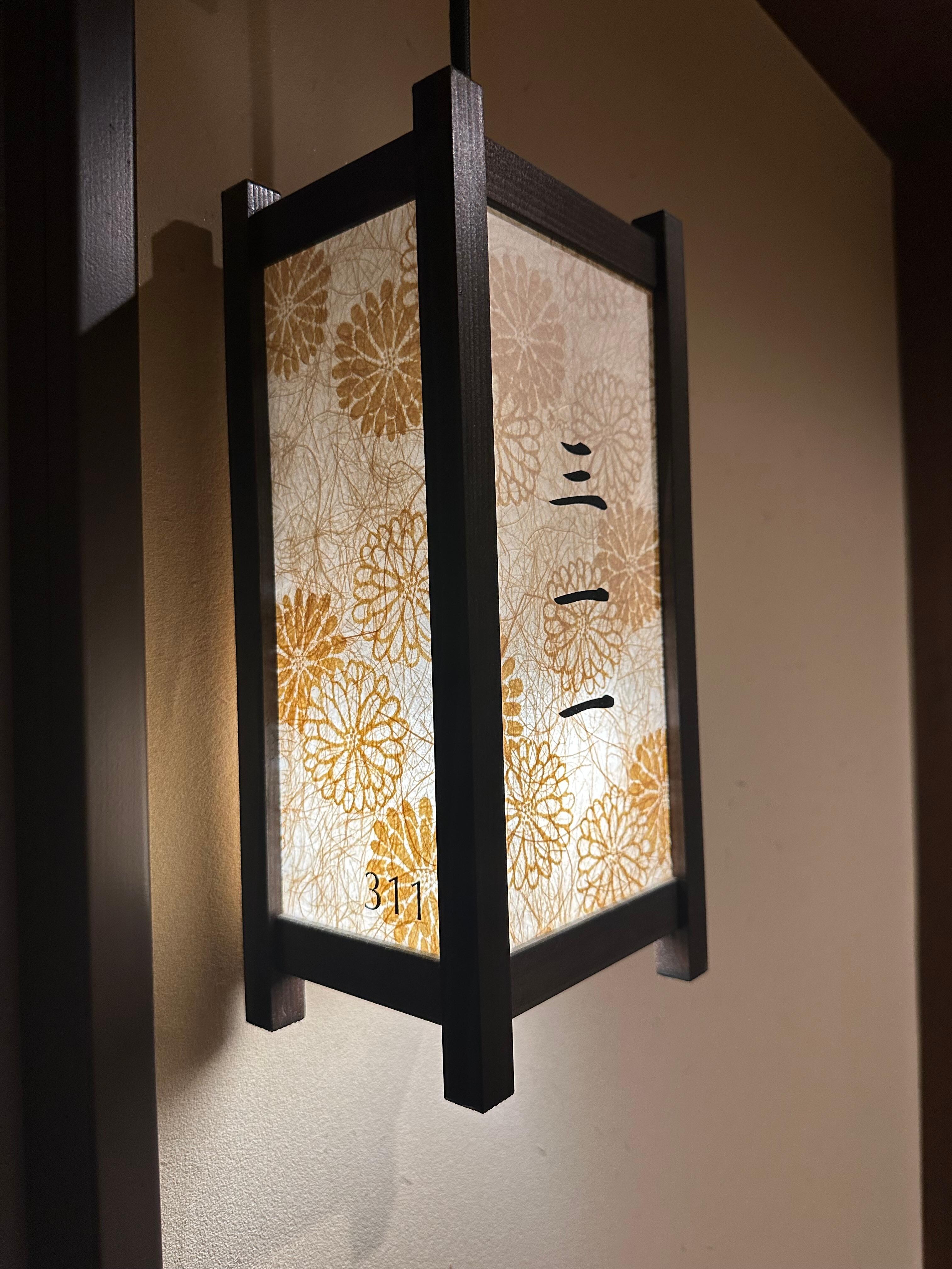 Our room light next to the door to enter