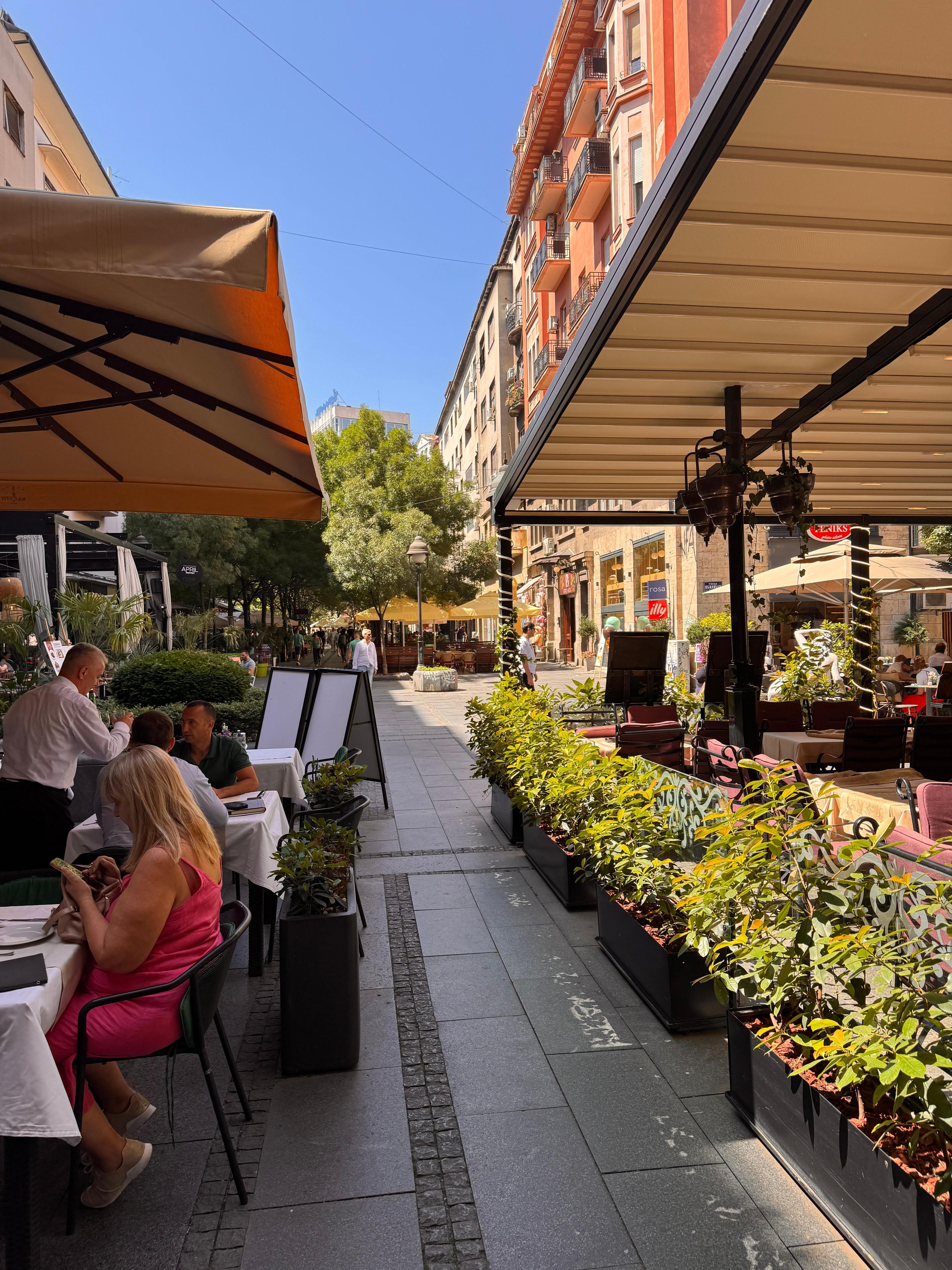 View of the walkable street in front of hotel
