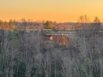 Natural bridge at sunset