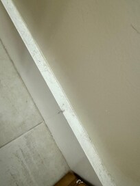 Dusty baseboards