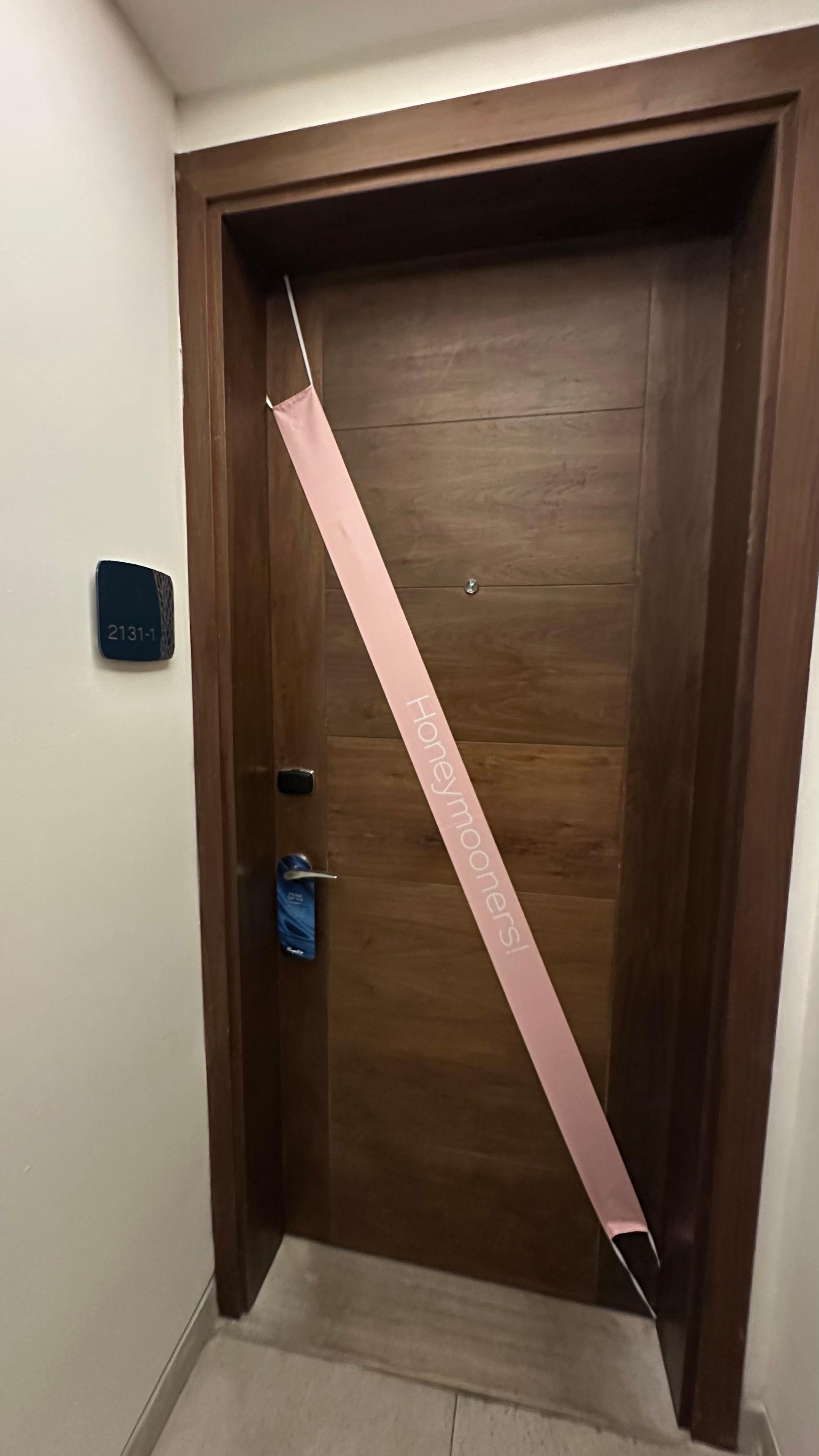 Our door when we arrived! So sweet! 