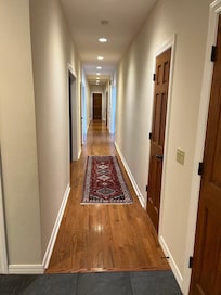 The long hallway - it separated the east wing from the west wing (our take on the house).