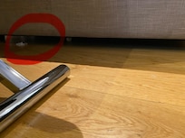 After cleaning, debris/hair was still visibly left on the floor.