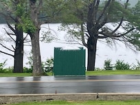 Direct view from the porch - straight to the porta potty