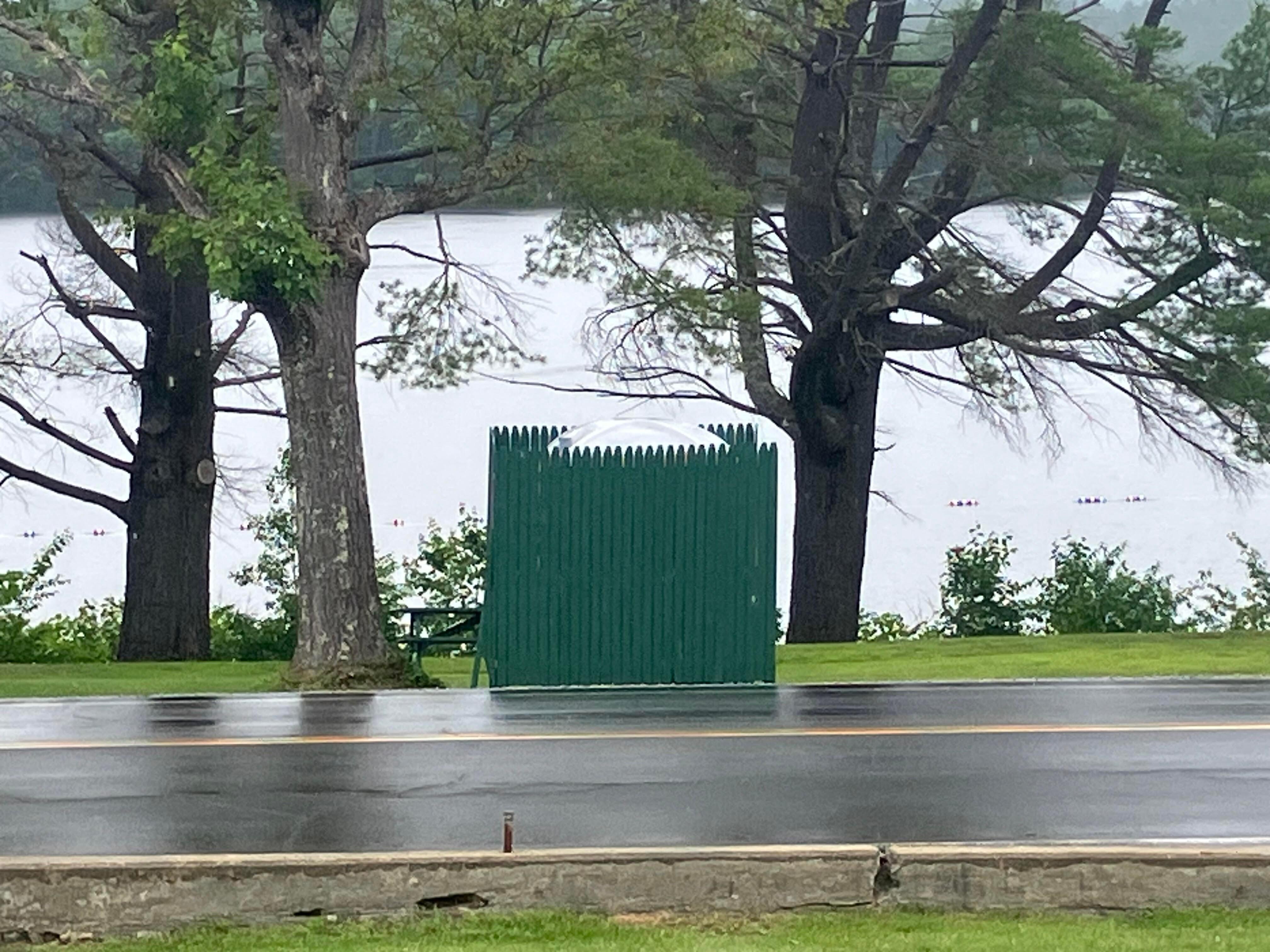 Direct view from the porch - straight to the porta potty