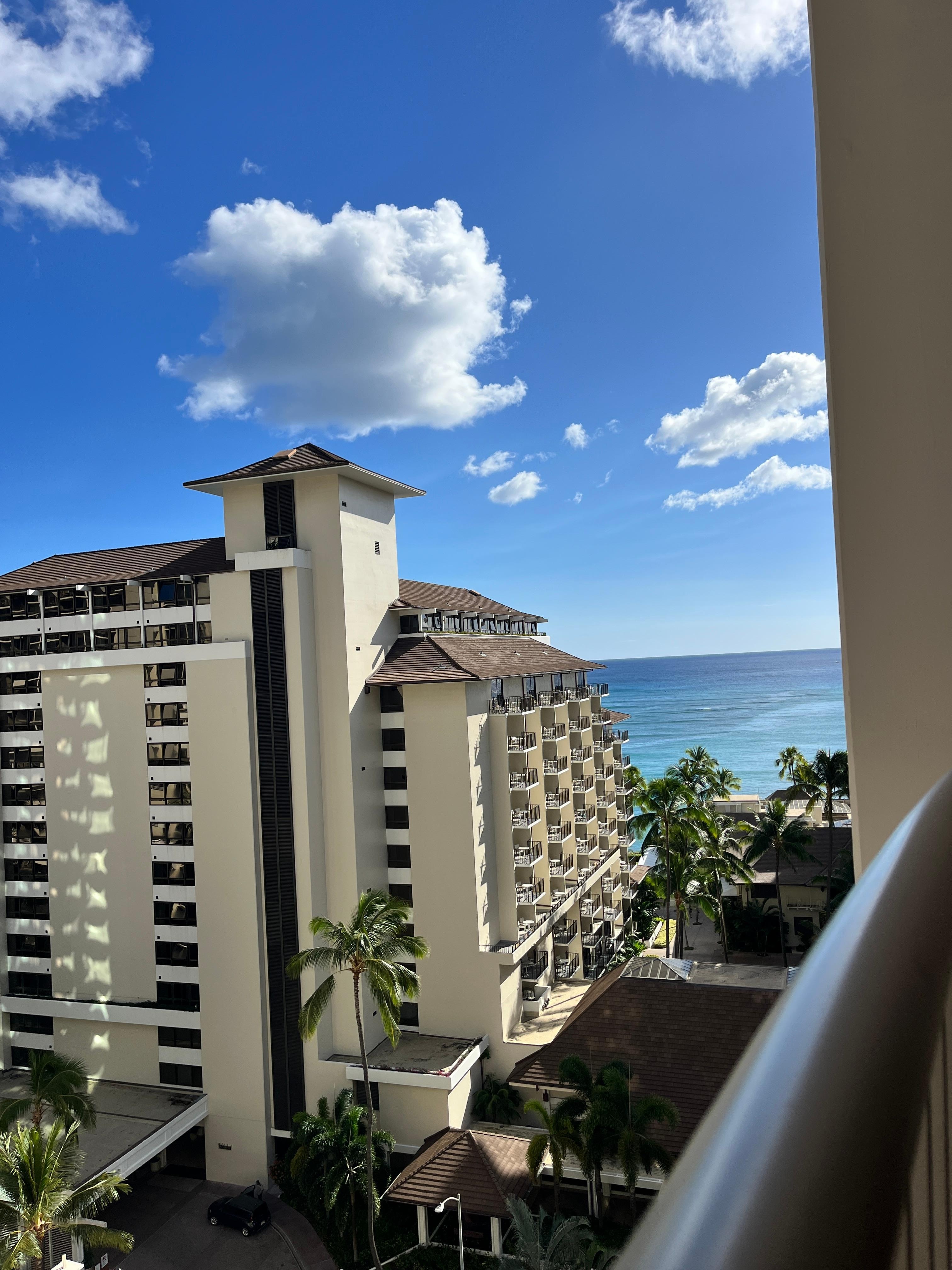 This is the view from the hula tower. Partial ocean view.