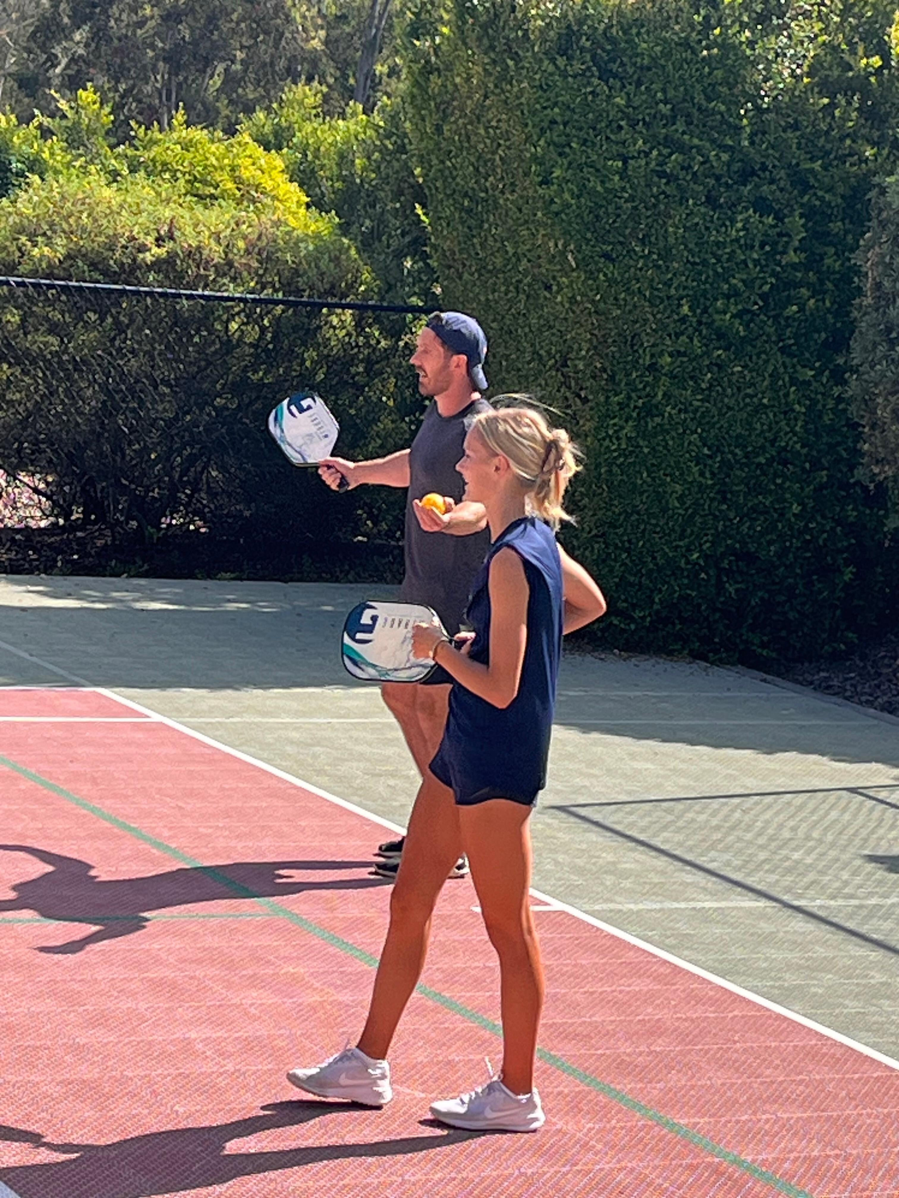 The pickleball court  was definitely used frequently.