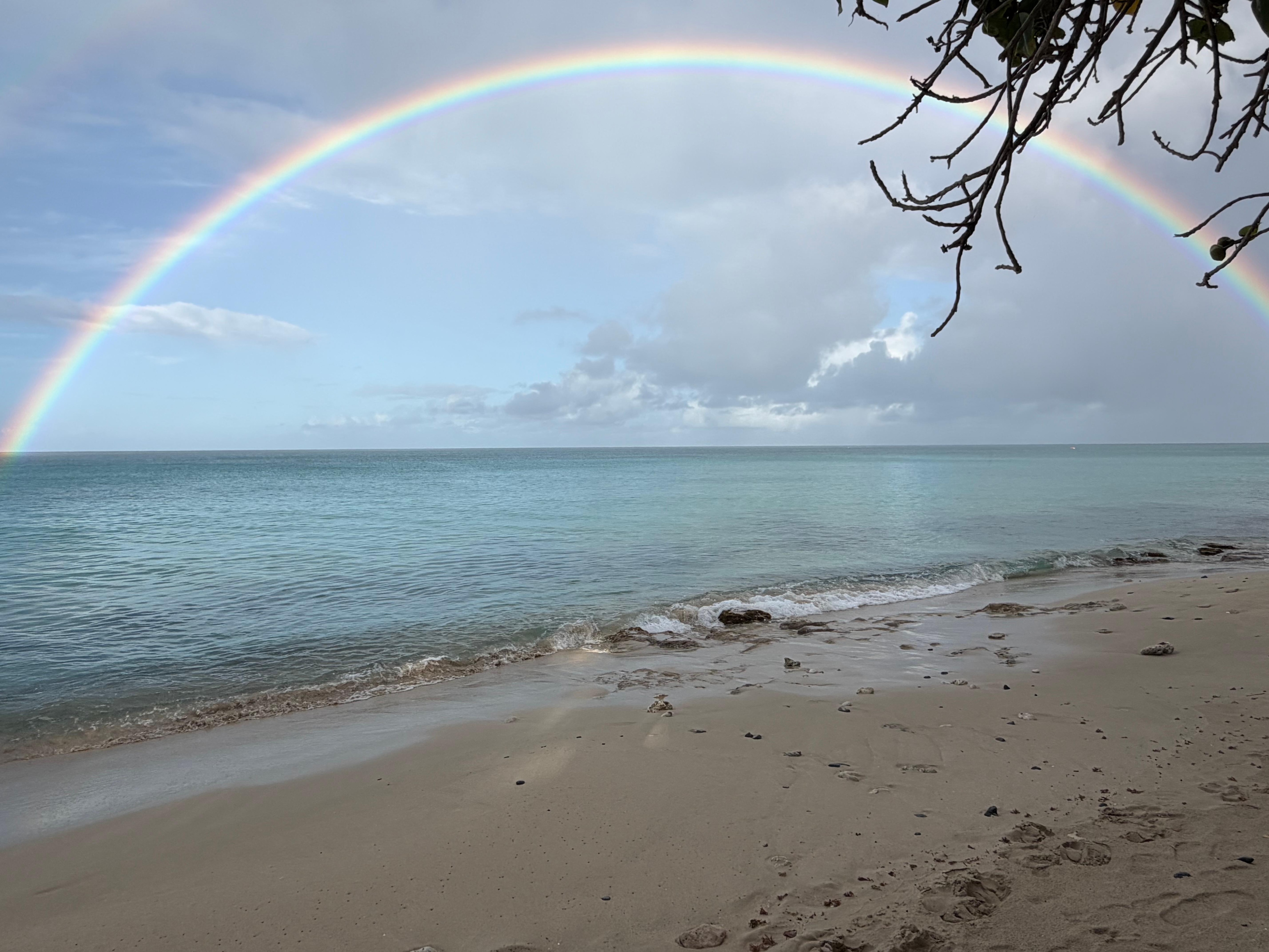 We had a full rainbow…also a double rainbow!