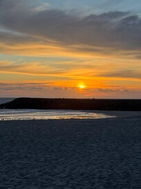 Sunset from beach just steps from beach.