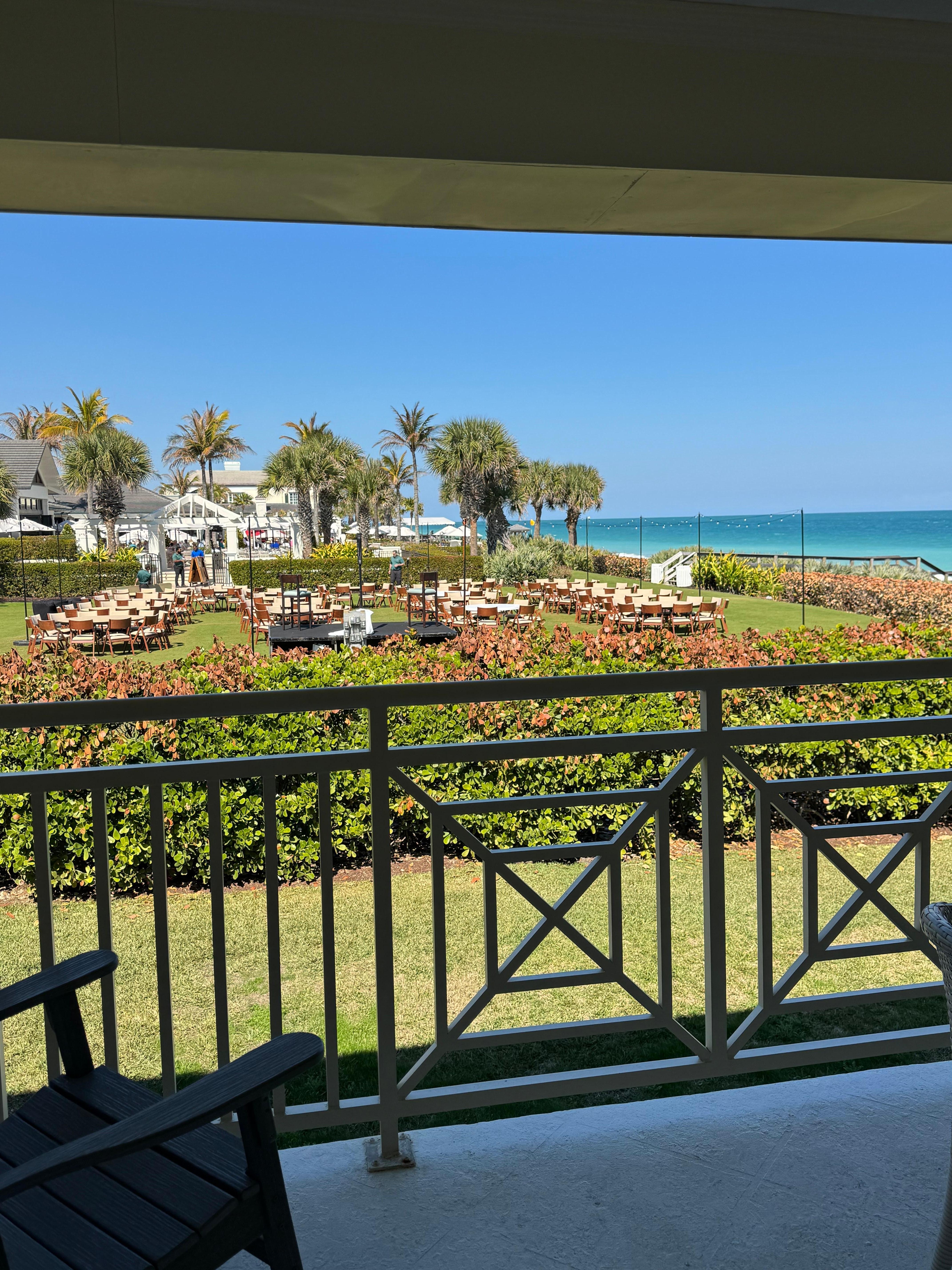 Balcony view during the day. 