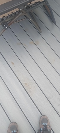 Patio came with stains