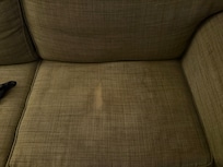 A butt stain on the couch