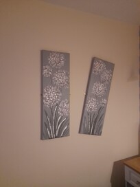 Picture was hanging off wall