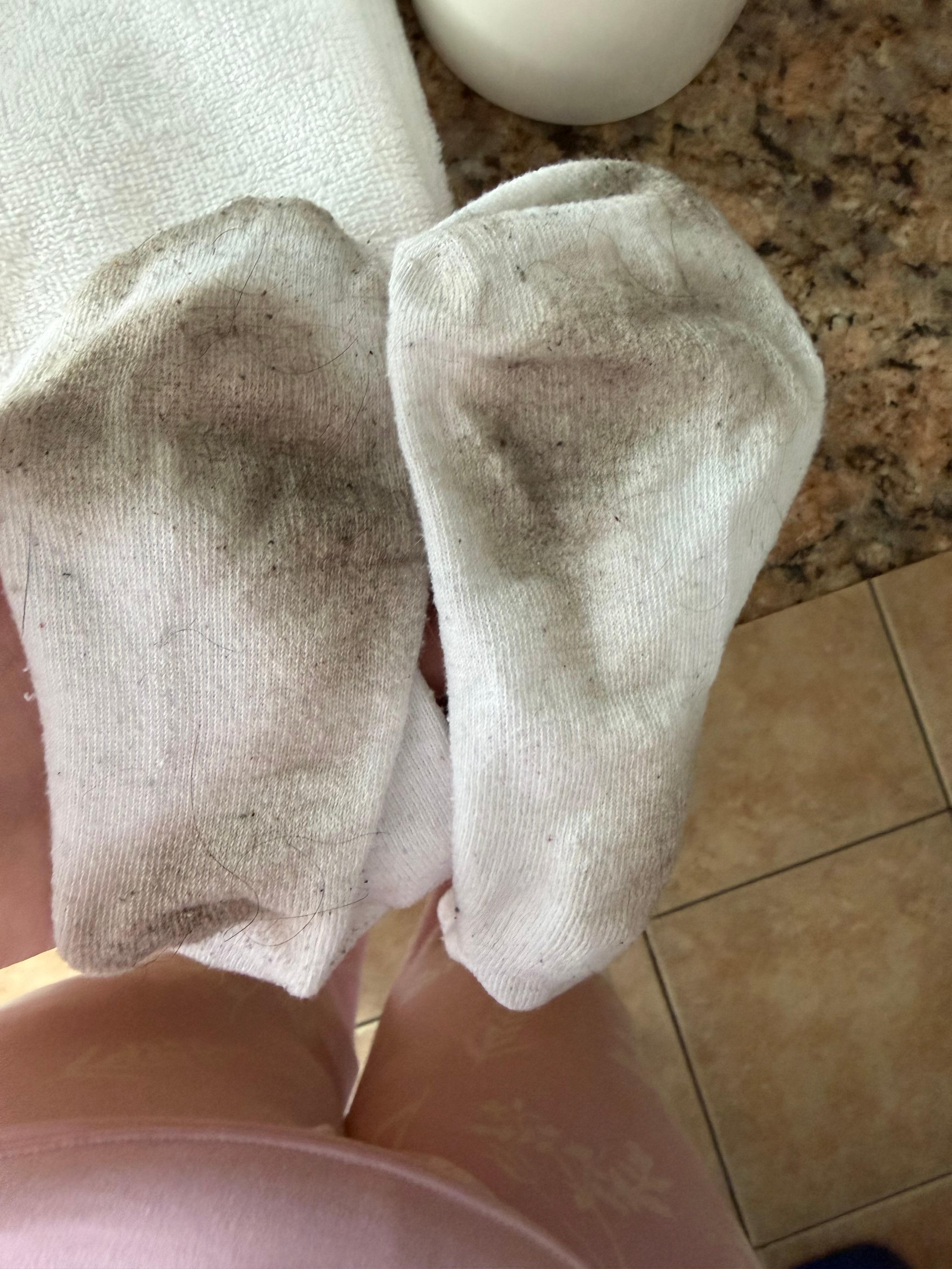 The bottom of my socks after walking a few hours in the unit.