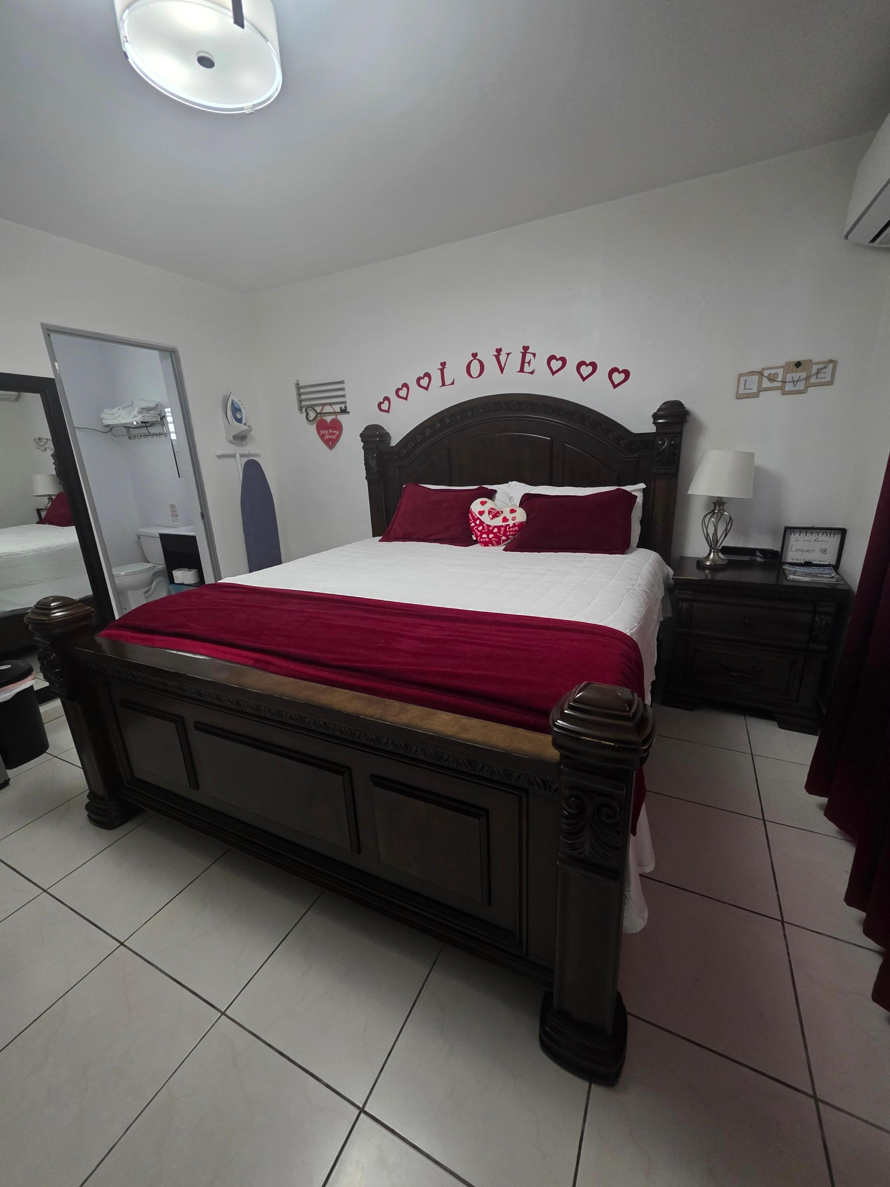 Nice and comfortable bed.