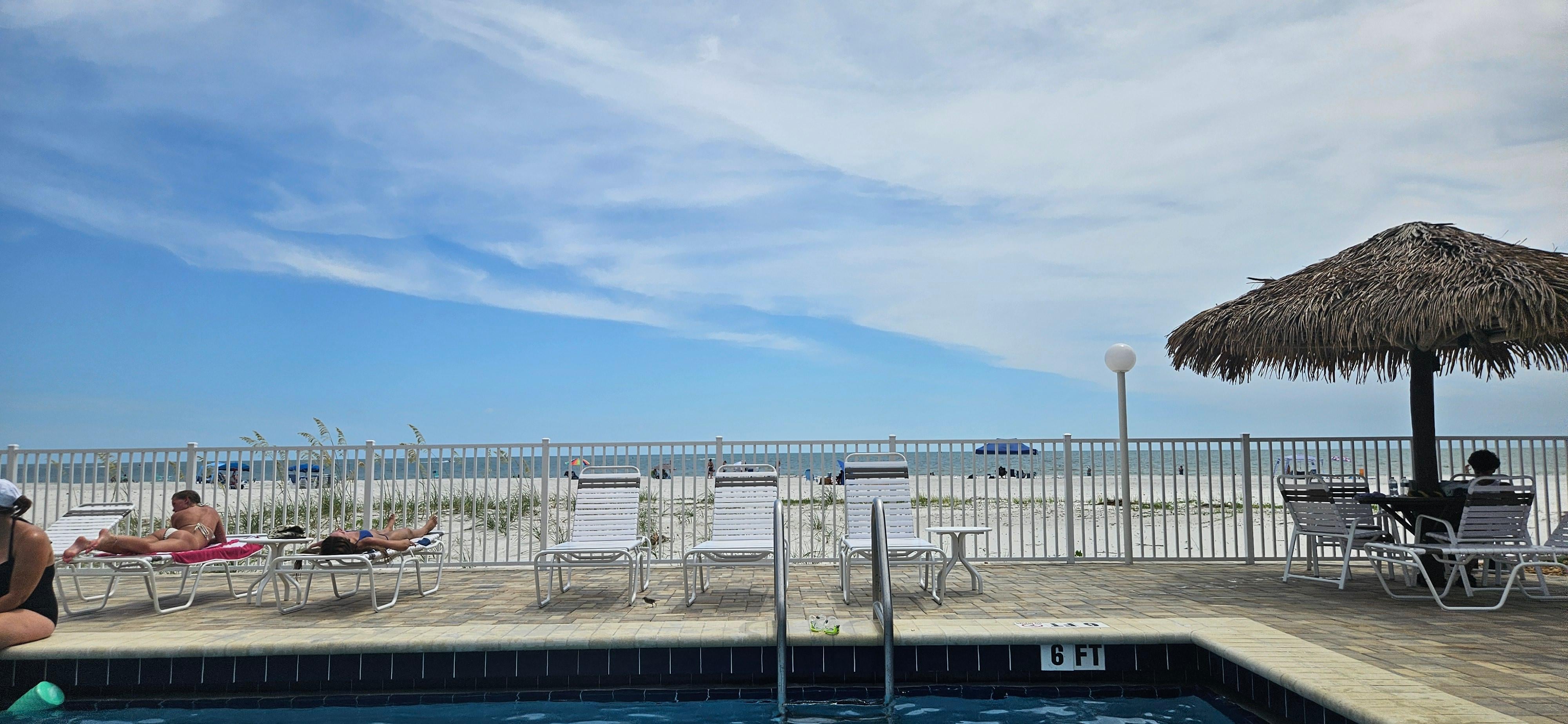 Beach view from the pool! 