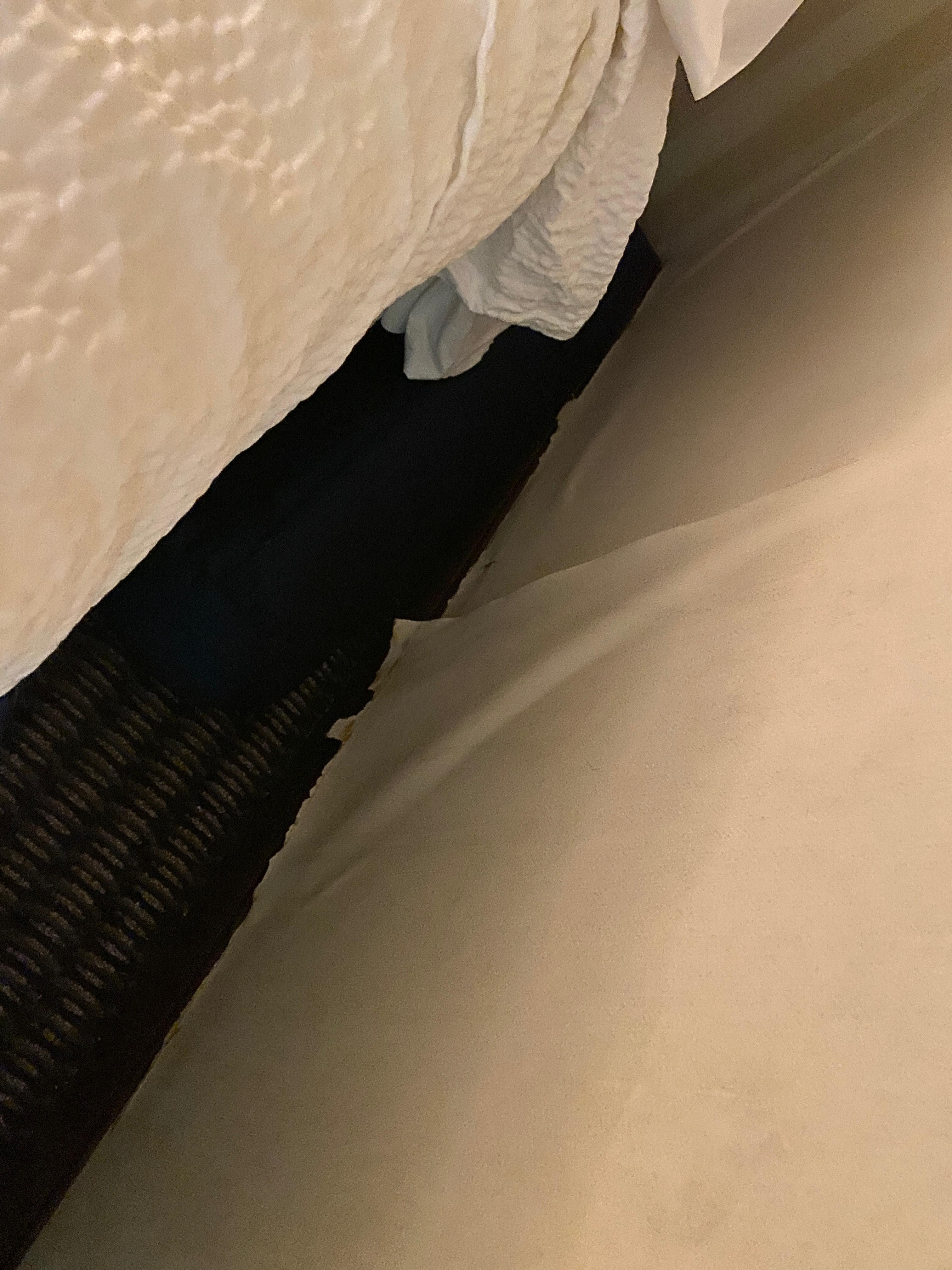 Coming loose next to the bed