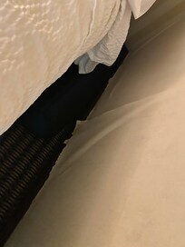 Coming loose next to the bed