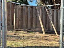 Fences falling down.