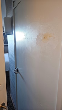 Yellow botch on door