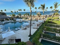 View from our room, which was in the excellence club side of the resort and was classified as a junior suite with ocean view.