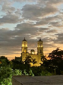 Roof terrace with a view.